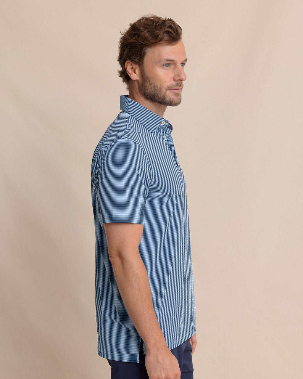 brrr°®-eeze Meadowbrook Stripe Polo - Ocean Channel